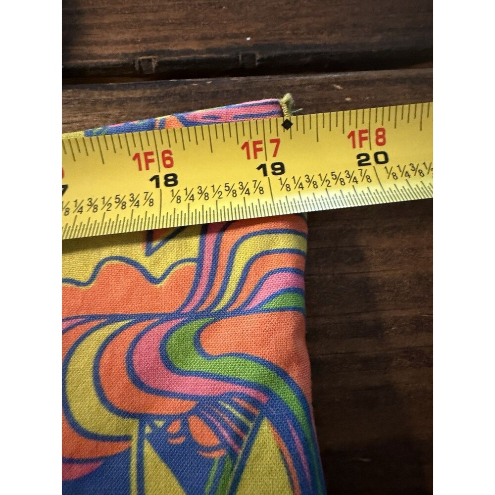 Psychedelic Skirt Womens XL Multicolor Space Mushroom Print Boho Mini Handmade - Picture 6 of 11